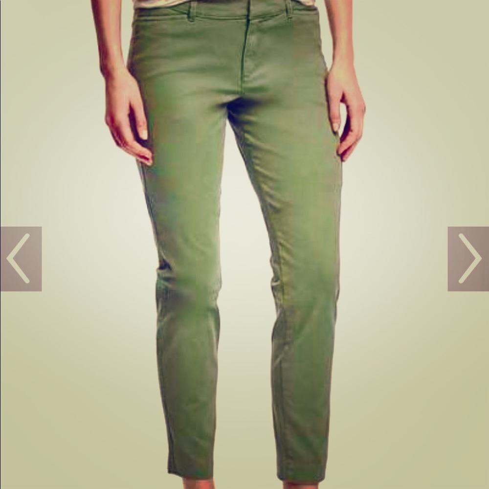 Old Navy army green “pixie” chinos